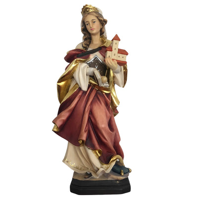 Wood Sculpture Saint Matilda, Queen and Founder, Val Gardena