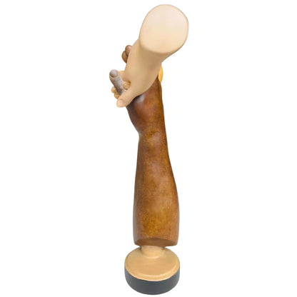 Symbol of Peace and Brotherhood: United Hands Sculpture in Maple Wood