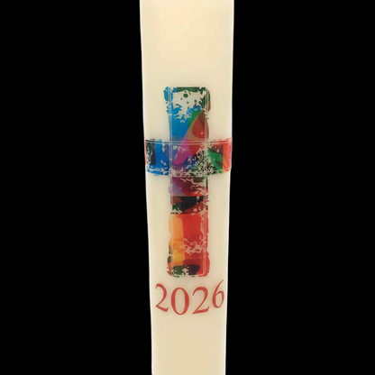 Stained Glass Cross Paschal Candle