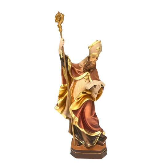 Artistic Statue St. Emanuel in Painted Wood | Val Gardena Handicraft