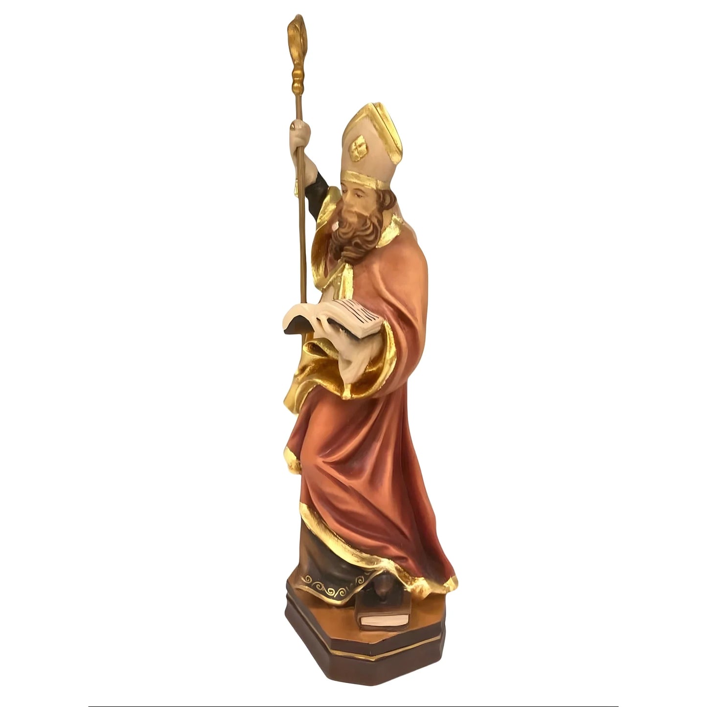 Artistic Statue St. Emanuel in Painted Wood | Val Gardena Handicraft