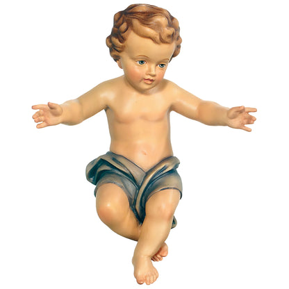Hand Carved Wooden Baby Jesus Statue