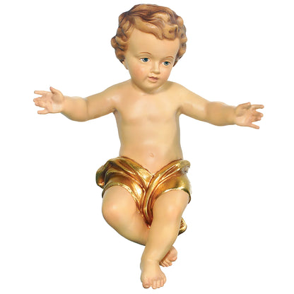 Hand Carved Wooden Baby Jesus Statue