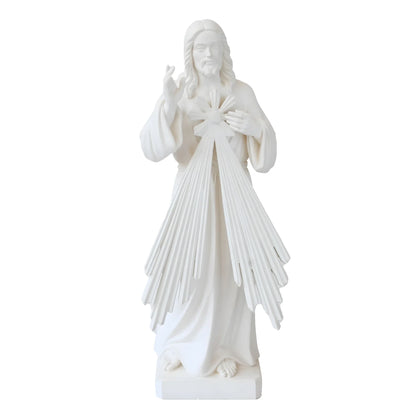 Resin Statue of Merciful Jesus Christ - Val Gardena Craftsmanship