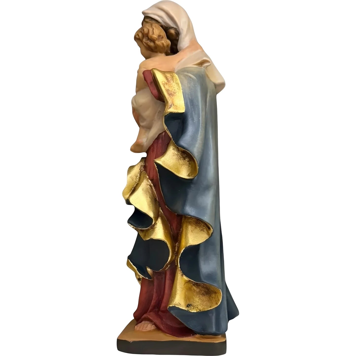Our Lady of the Heart with Child statue in carved wood from Val Gardena