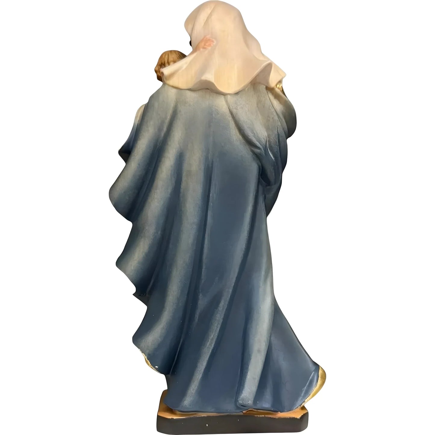 Our Lady of the Heart with Child statue in carved wood from Val Gardena
