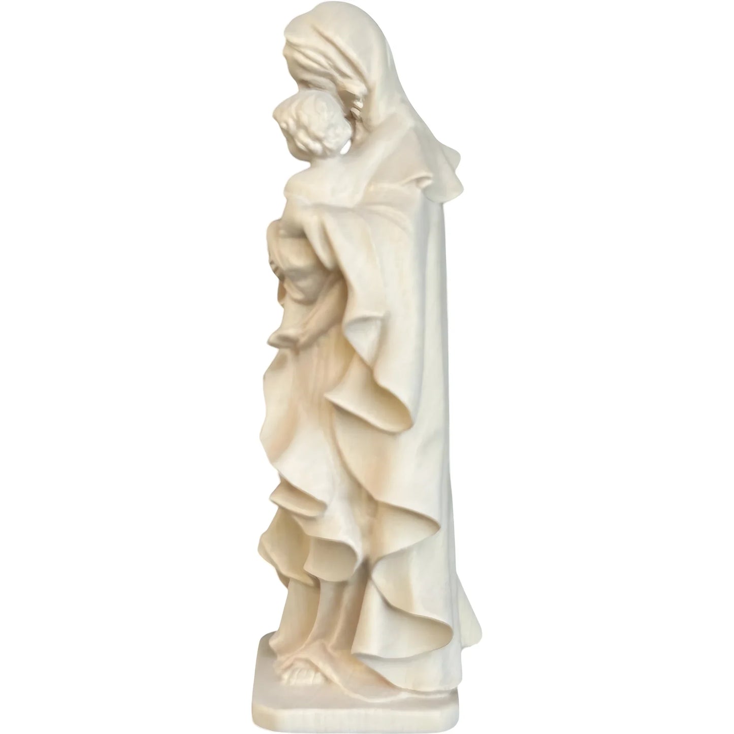 Our Lady of the Heart with Child statue in carved wood from Val Gardena