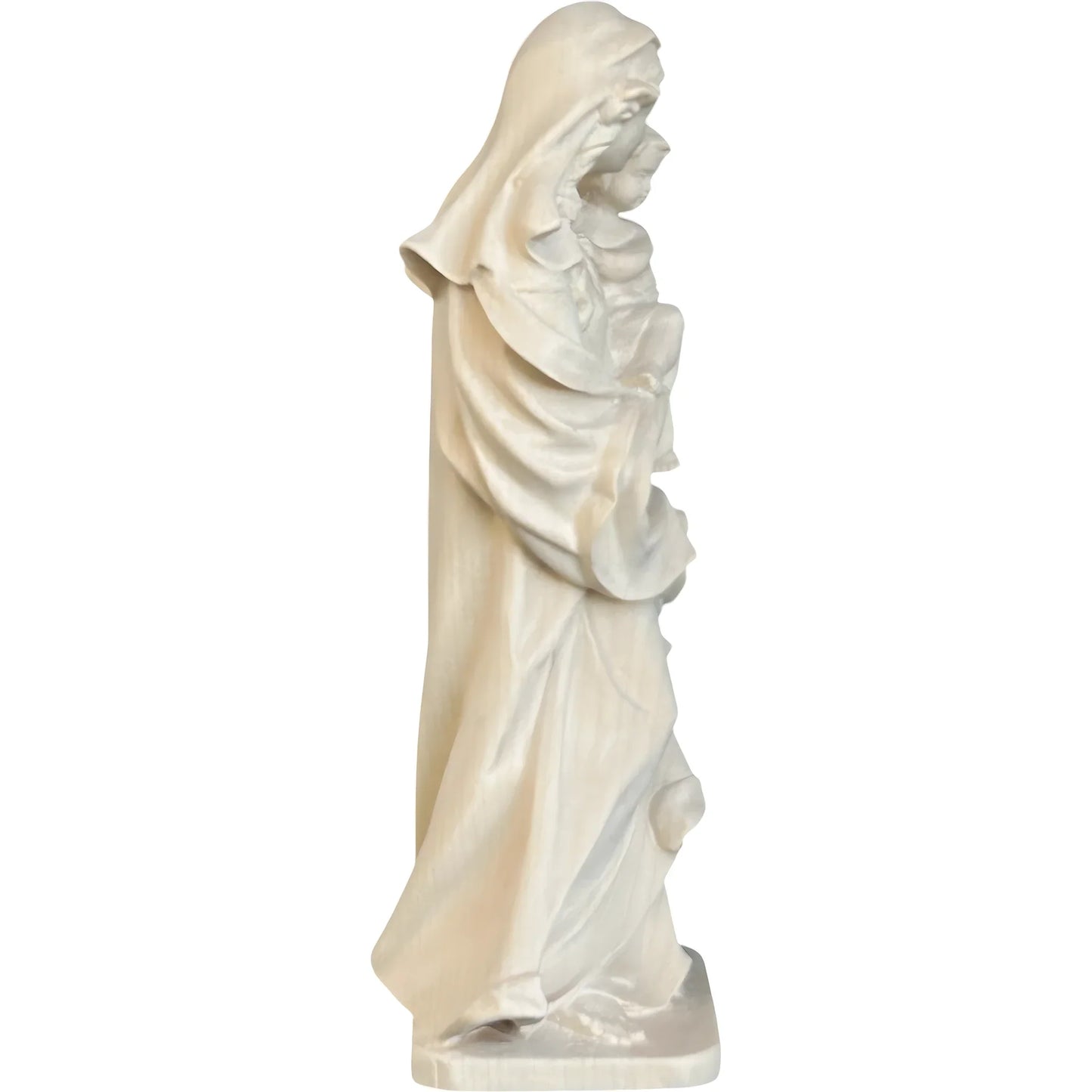 Our Lady of the Heart with Child statue in carved wood from Val Gardena