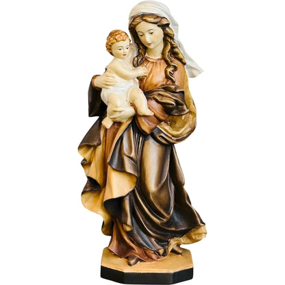 Statue Our Lady of Reverence carved in Val Gardena Wood