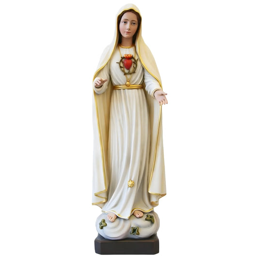 Original Hand-Painted Fiberglass Statue of Our Lady of Fatima | Val Gardena Sacred Art