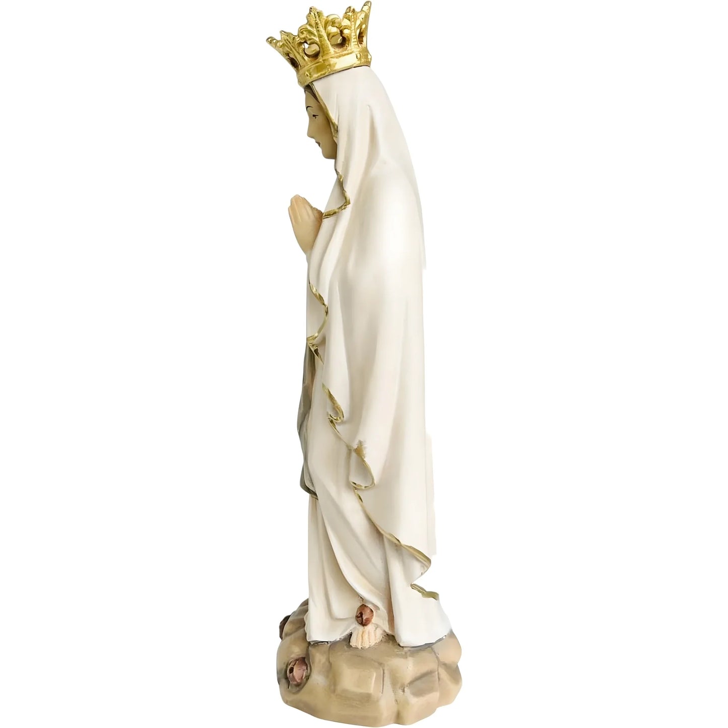 Statue Our Lady of Lourdes Immaculate Conception in Val Gardena Wood with Crown