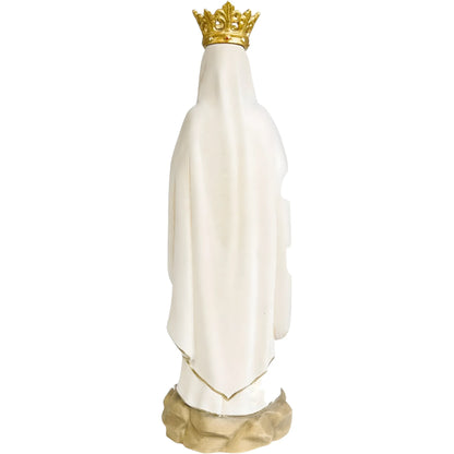 Statue Our Lady of Lourdes Immaculate Conception in Val Gardena Wood with Crown