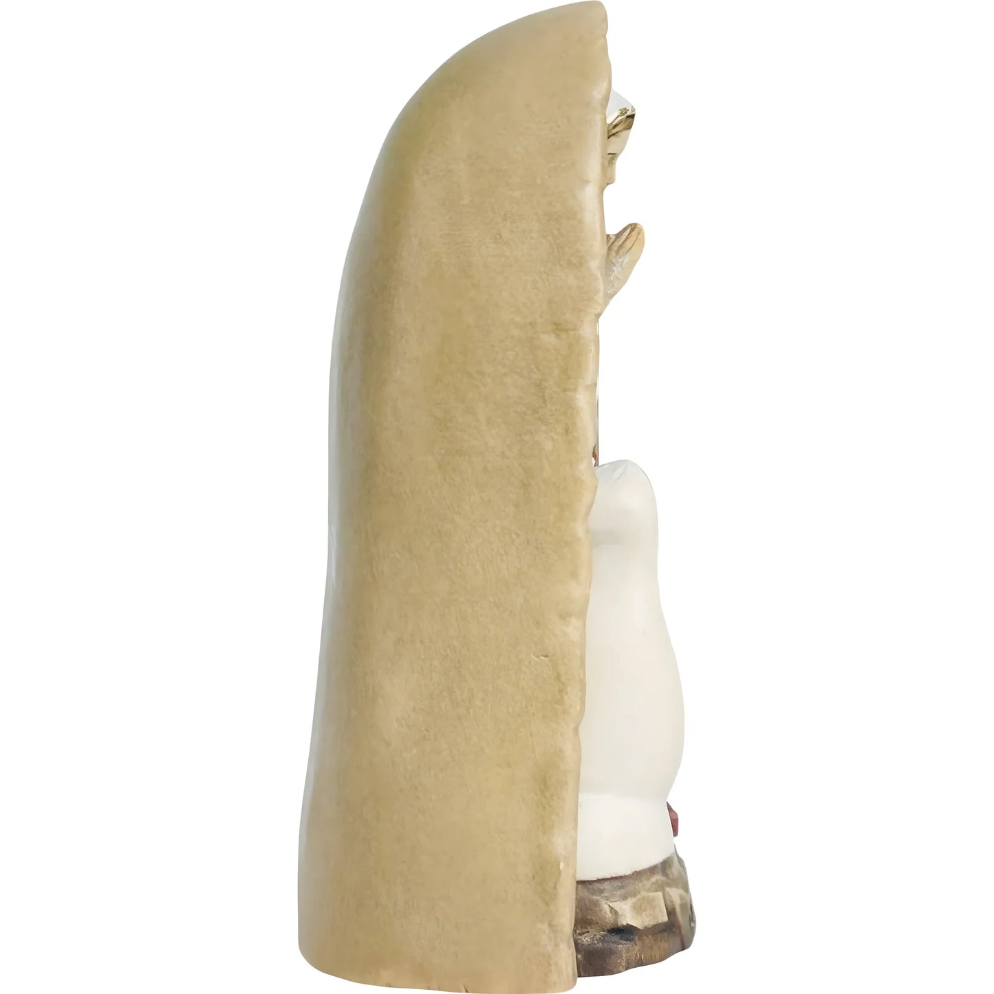 Lourdes Grotto Madonna Statue with Saint Bernadette | Val Gardena Wood Carving