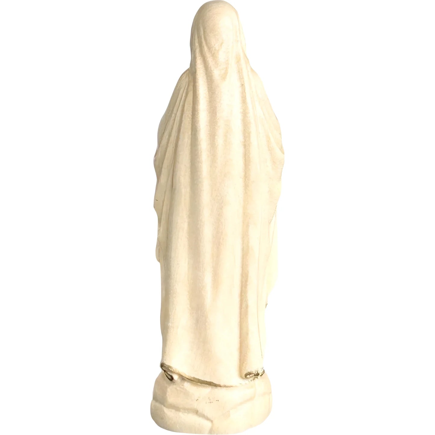 Hand-carved Lourdes Madonna statue in maple and linden wood