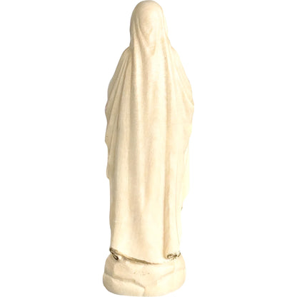 Hand-carved Lourdes Madonna statue in maple and linden wood