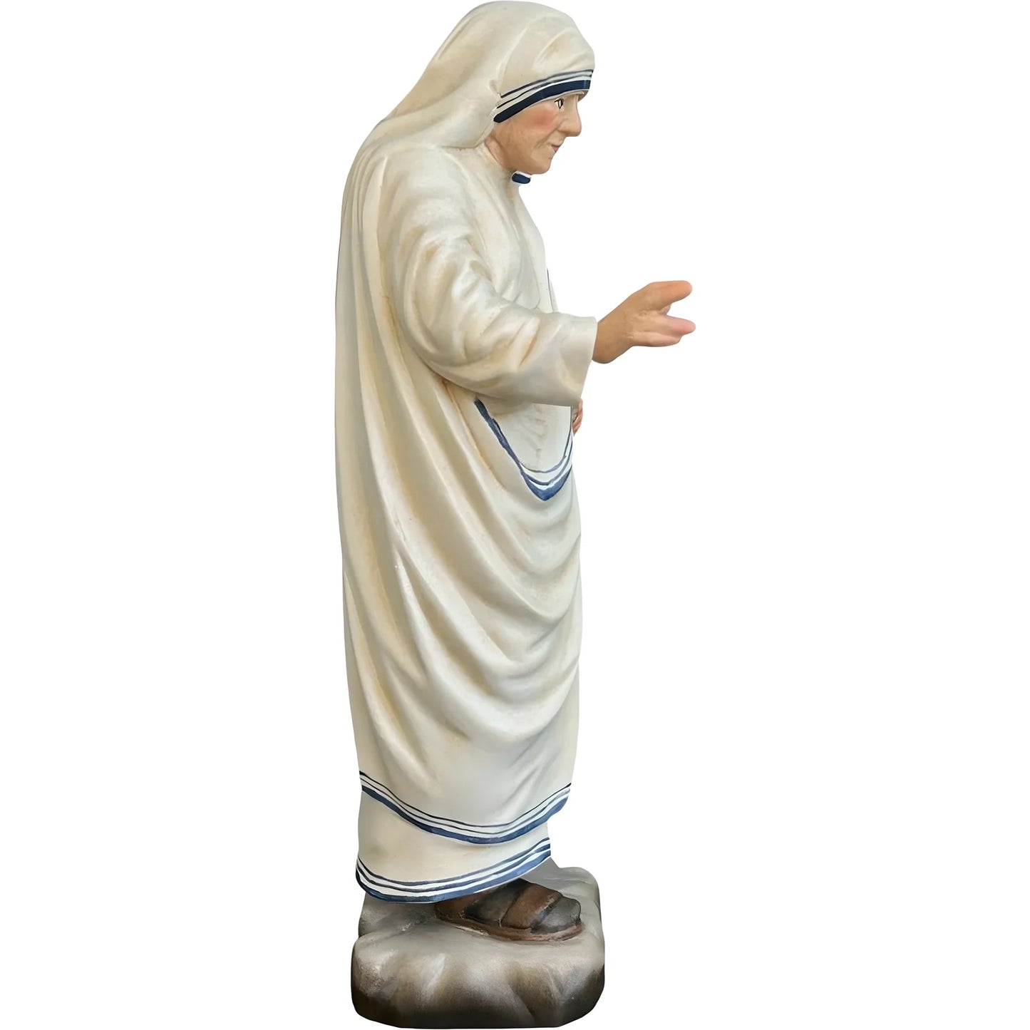 Saint Teresa of Calcutta Statue in Maple and Lime Wood Val Gardena