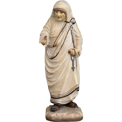 Saint Teresa of Calcutta Statue in Maple and Lime Wood Val Gardena