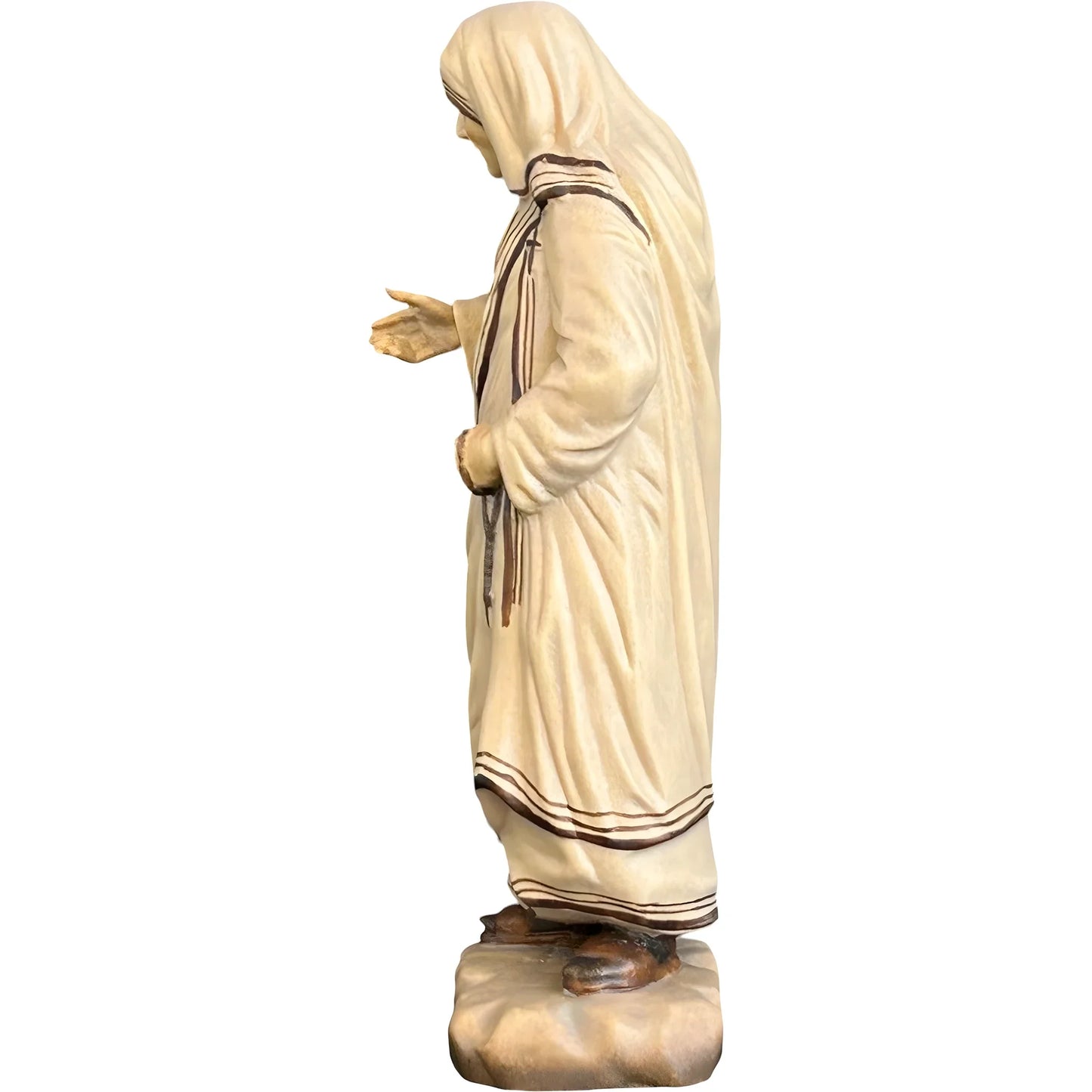 Saint Teresa of Calcutta Statue in Maple and Lime Wood Val Gardena