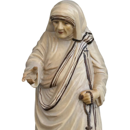 Saint Teresa of Calcutta Statue in Maple and Lime Wood Val Gardena