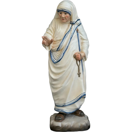 Saint Teresa of Calcutta Statue in Maple and Lime Wood Val Gardena