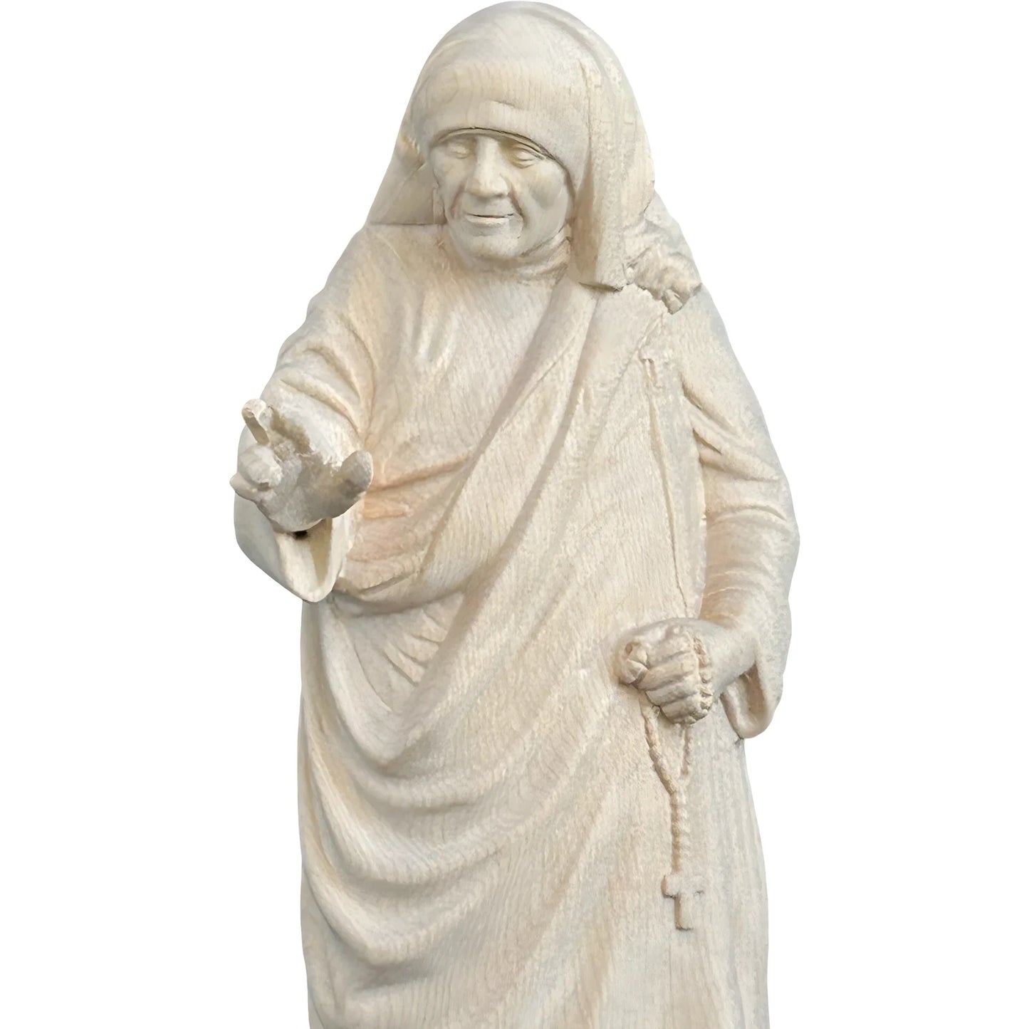 Saint Teresa of Calcutta Statue in Maple and Lime Wood Val Gardena