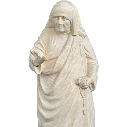 Saint Teresa of Calcutta Statue in Maple and Lime Wood Val Gardena