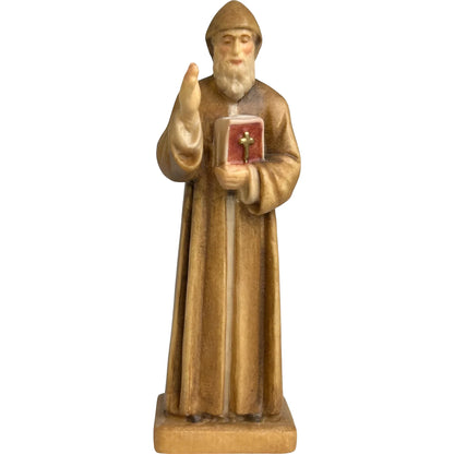 St. Charbel Makhlouf Statue in Hand-Carved Wood Val Gardena