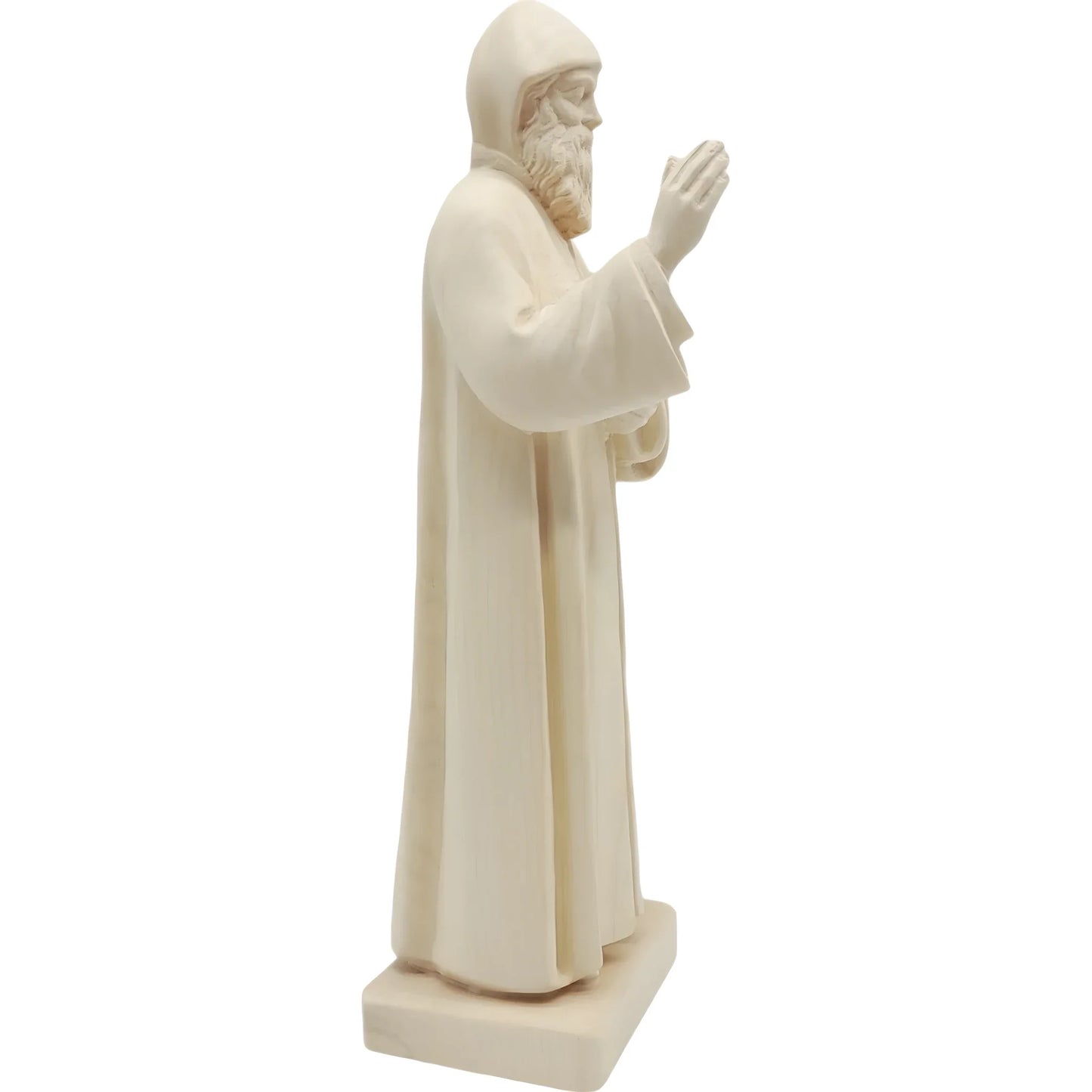 St. Charbel Makhlouf Statue in Hand-Carved Wood Val Gardena