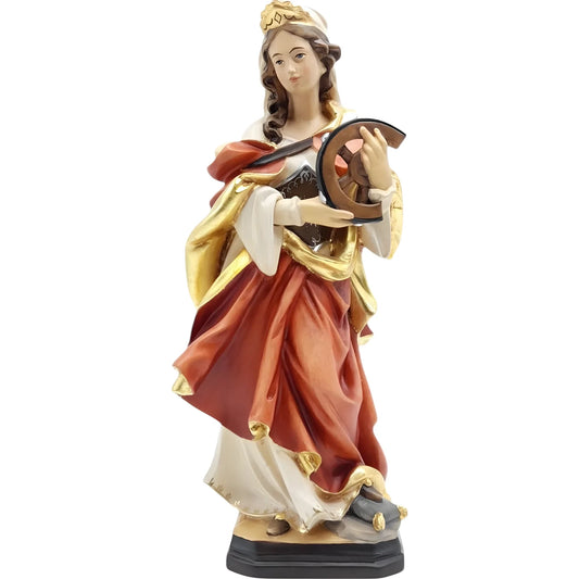 Saint Catherine of Alexandria Statue - Val Gardena Wood Sculpture