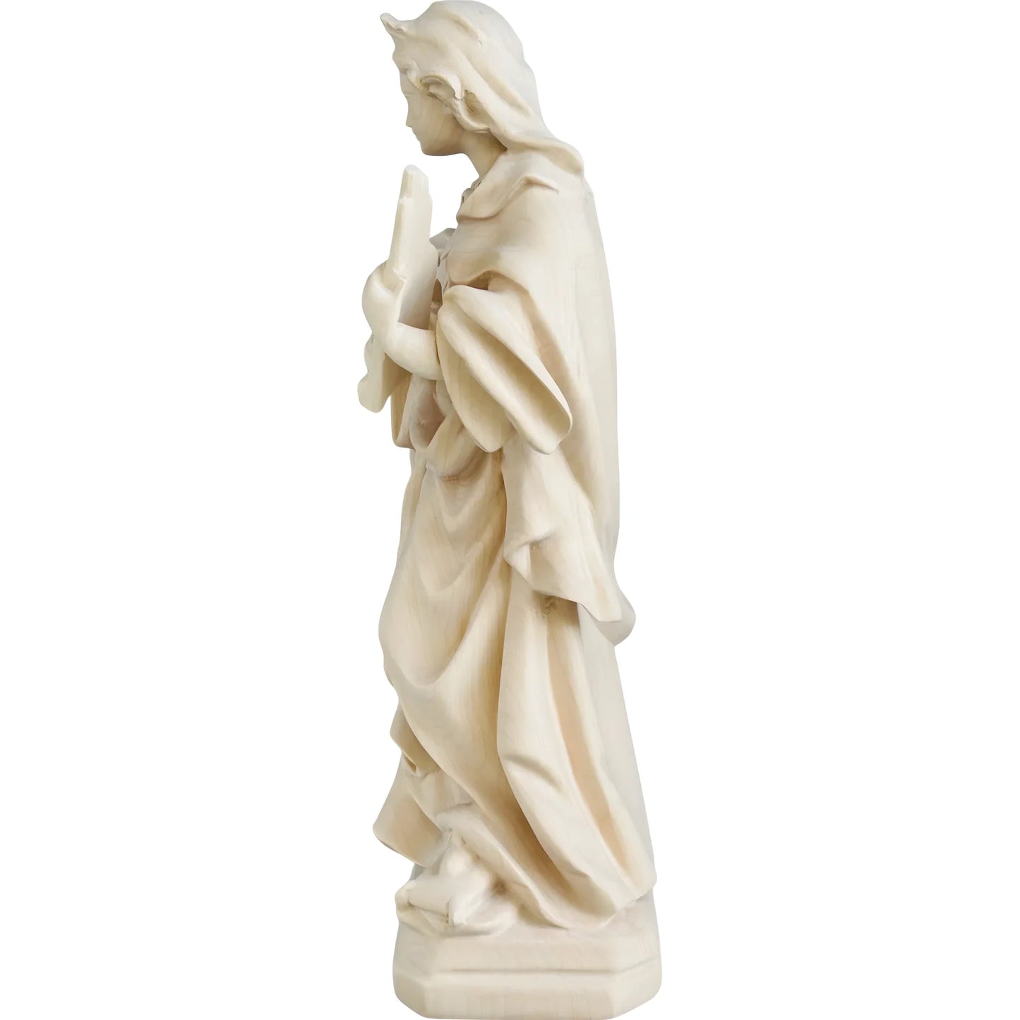 St. Cecilia, Patron Saint of Music Statue with Organ | Wood Carving from Val Gardena
