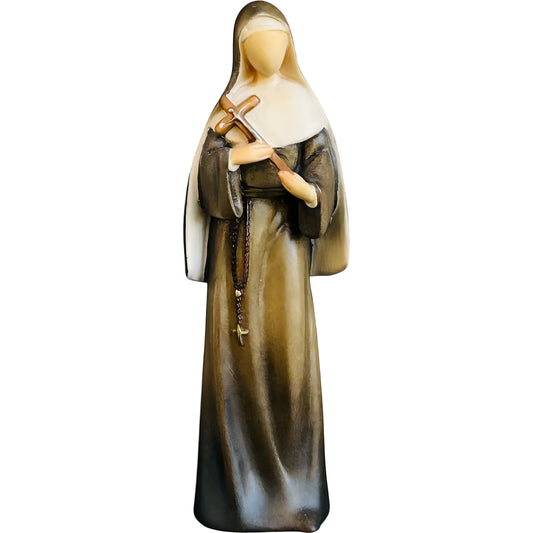 Saint Rita of Cascia Wooden Statue Carved | Modern Design Val Gardena