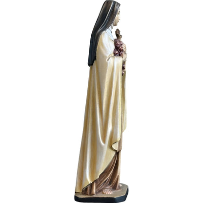 Statue of Saint Thérèse of Lisieux in hand-carved and hand-painted wood