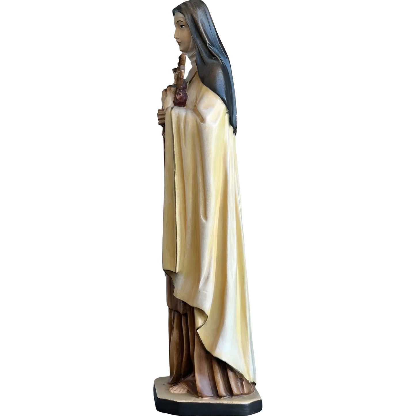 Statue of Saint Thérèse of Lisieux in hand-carved and hand-painted wood