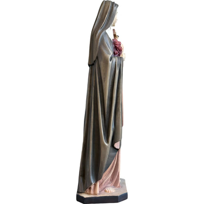 Statue of Saint Thérèse of Lisieux in hand-carved and hand-painted wood