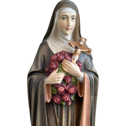 Statue of Saint Thérèse of Lisieux in hand-carved and hand-painted wood