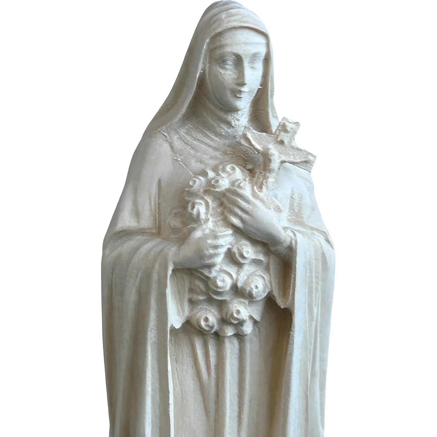 Statue of Saint Thérèse of Lisieux in hand-carved and hand-painted wood