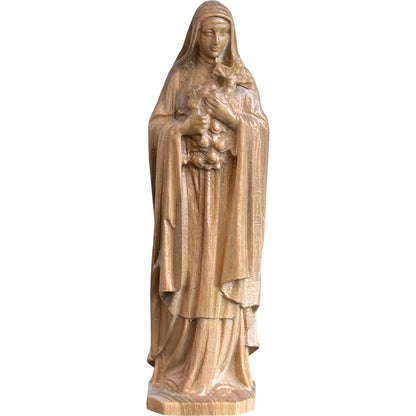 Statue of Saint Thérèse of Lisieux in hand-carved and hand-painted wood