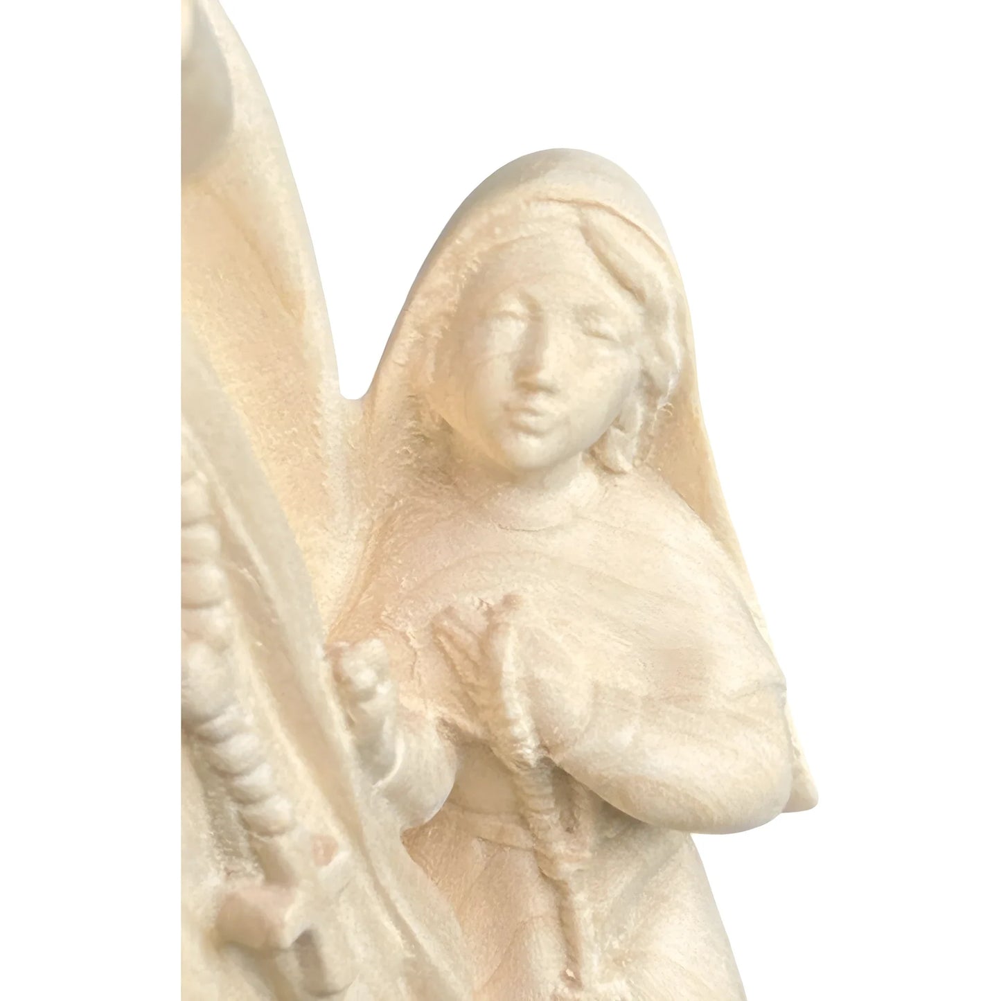Statue of Our Lady of Lourdes with Saint Bernadette in Wood, Val Gardena