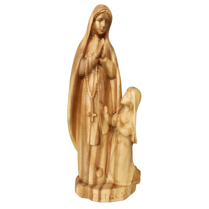 Statue of Our Lady of Lourdes with Saint Bernadette in Wood, Val Gardena