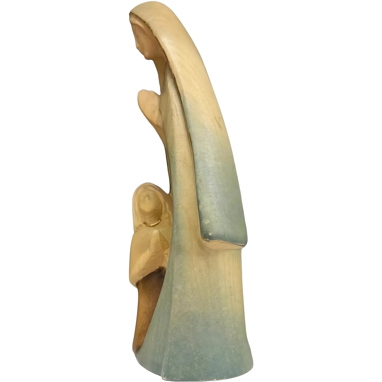 Our Lady of Lourdes Statue in Hand-Carved Wood Val Gardena