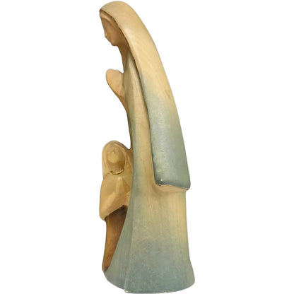 Our Lady of Lourdes Statue in Hand-Carved Wood Val Gardena