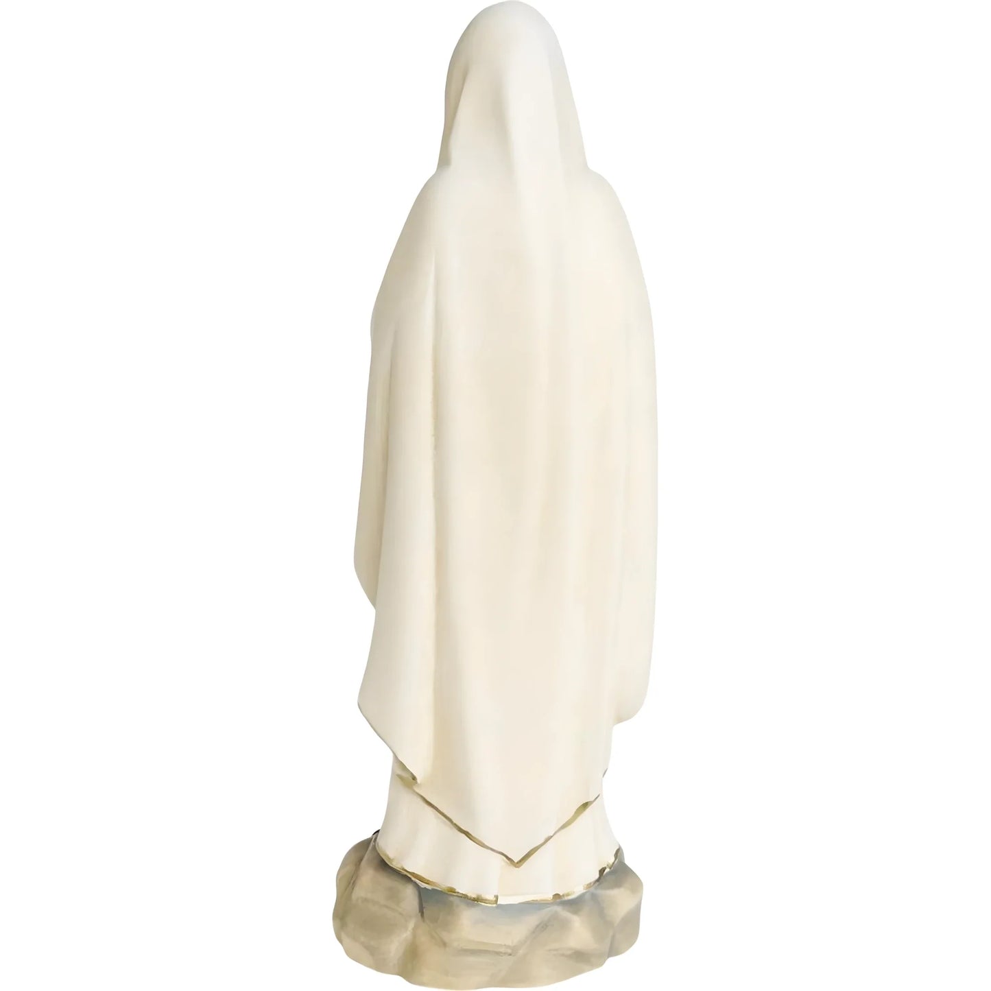 Hand-Carved Wooden Statue of Our Lady of Lourdes in Val Gardena