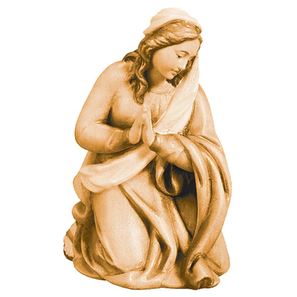 Kneeling Mary in prayer - Maple Wood