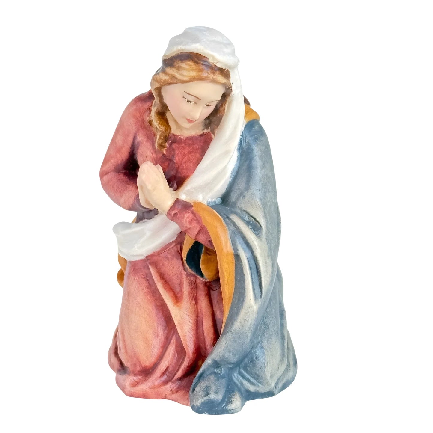 Kneeling Mary in prayer - Maple Wood