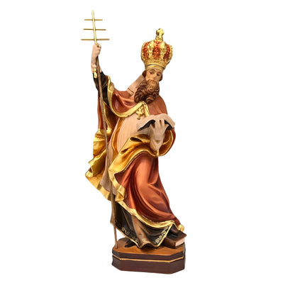 Statue of Saint Celestine V, Pope and Hermit | Sacred Sculpture in Val Gardena Wood