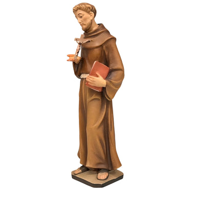 St Conrad Confalonieri Statue in Carved Wood from Val Gardena