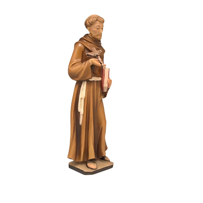 St Conrad Confalonieri Statue in Carved Wood from Val Gardena