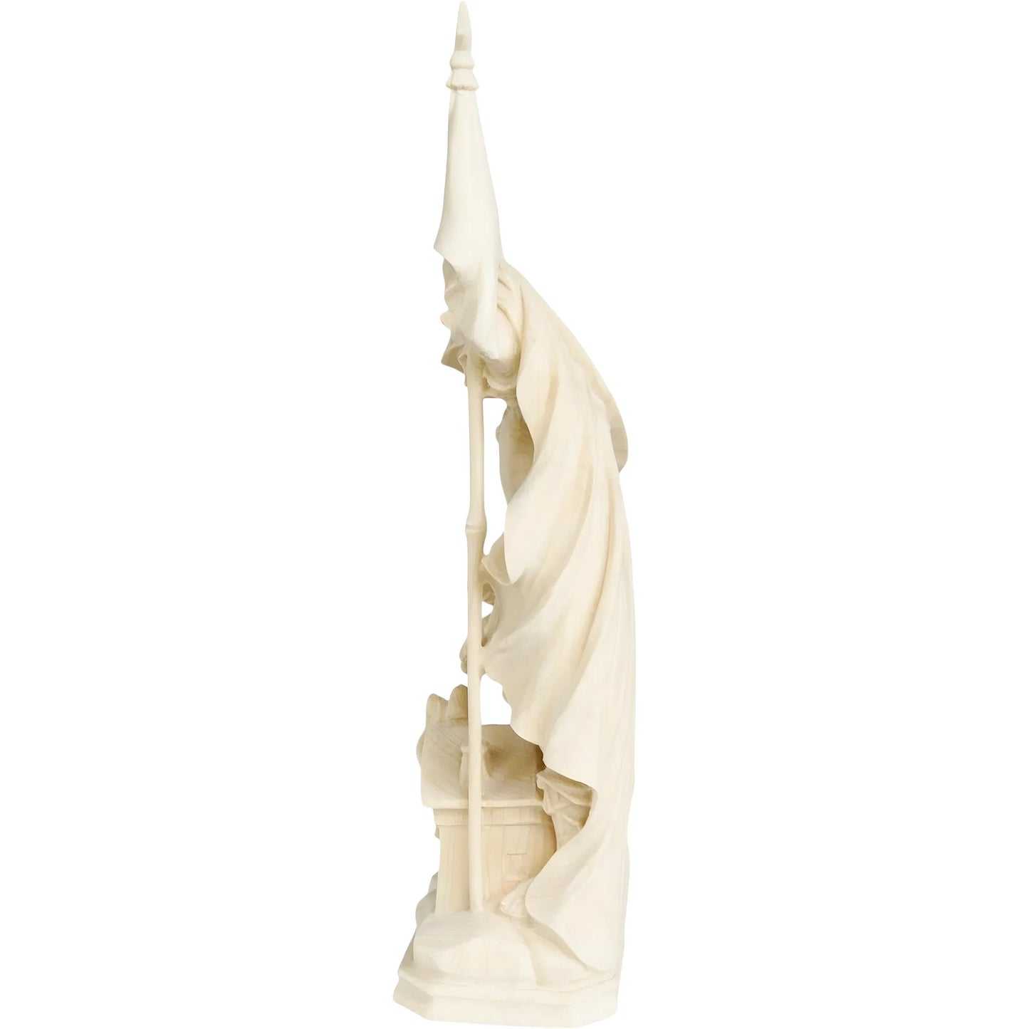 Hand-Carved Wooden Saint Florian Statue from Val Gardena