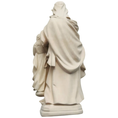 Polychrome Wood Statue of Saint Anne with Baby Mary