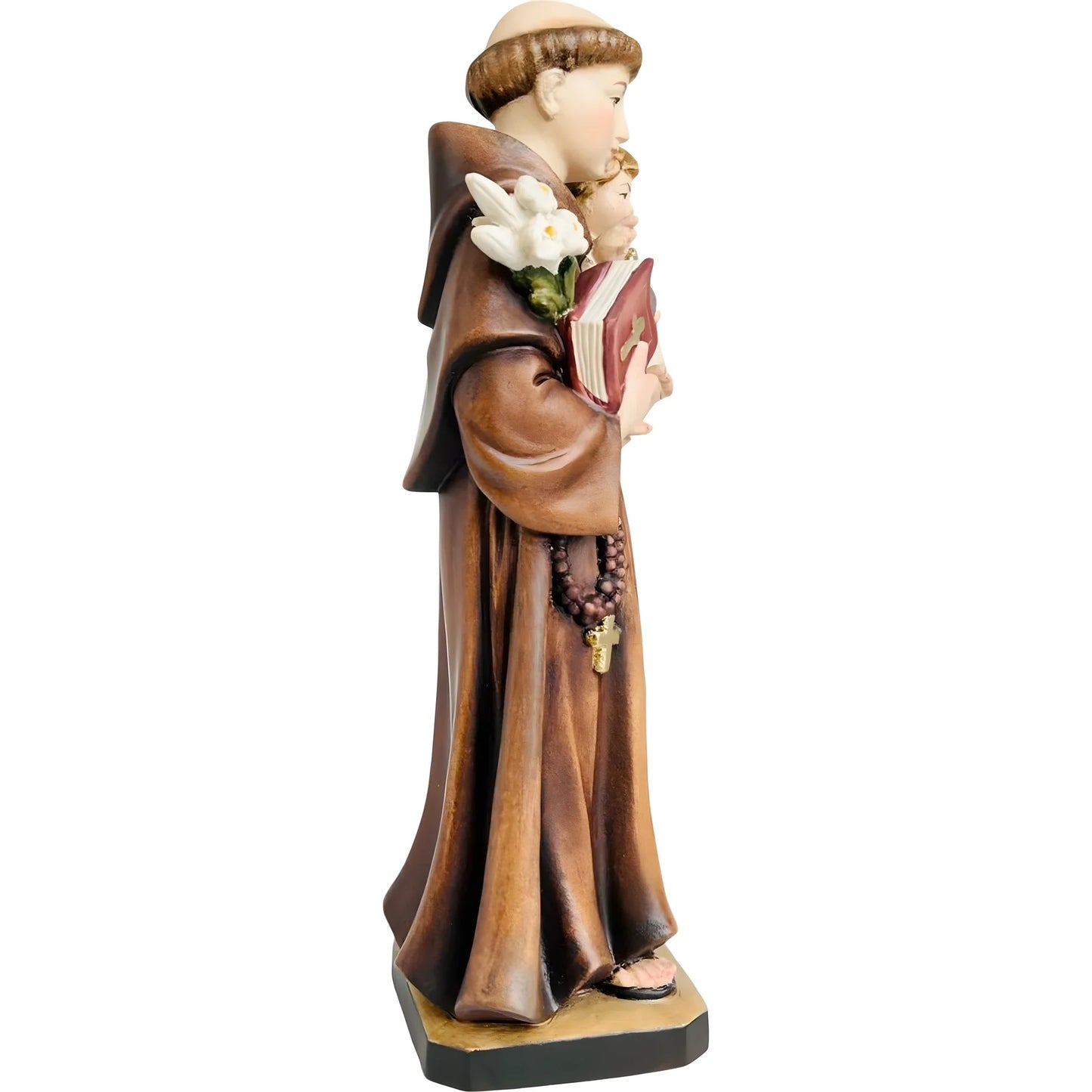 Saint Anthony of Padua and Infant Jesus statue carved in wood